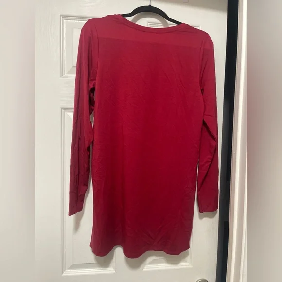 NWT $148 Eileen Fisher Deep Claret Tencel Lyocell Crew Neck Tunic Top Small - Picture 8 of 8